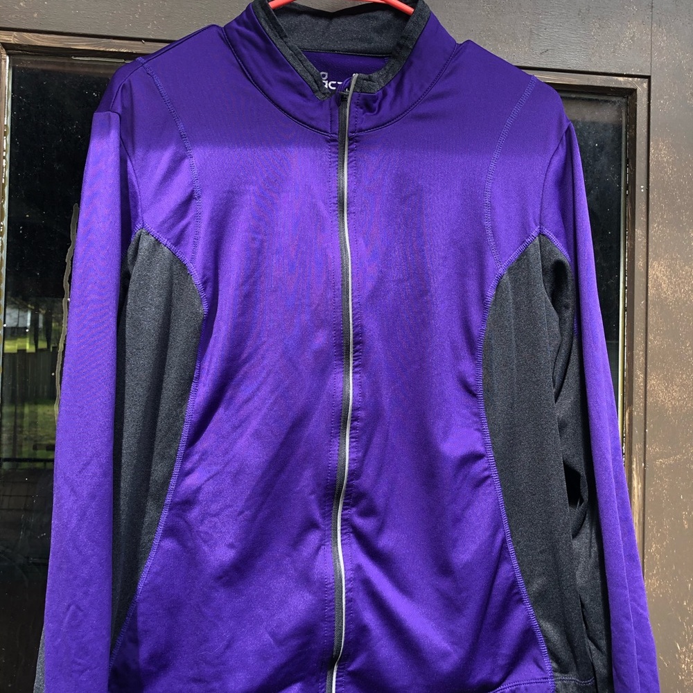 Actra Women's Purple Gray Full Zip Sweatshirt